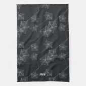 Nahtloses Musterprint mit Spinnennetzen, kundenspe Geschirrtuch (Vertikal)