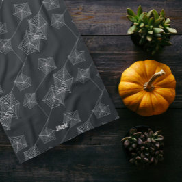 Nahtloses Musterprint mit Spinnennetzen, kundenspe Geschirrtuch