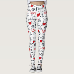 Nahtloses nautisches Muster Leggings