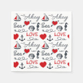 Nahtloses nautisches Muster Serviette (Vorderseite)