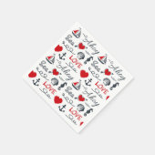 Nahtloses nautisches Muster Serviette (Ecke)