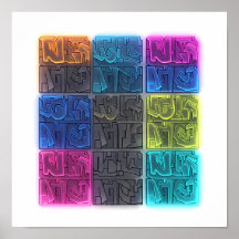 Nahtloses neonbeleuchtetes Graffiti-Wallpaper-Must