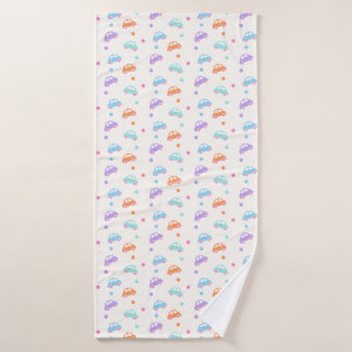 Nahtloses niedliches Fahrzeug Badehandtuch