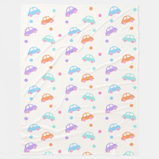 Nahtloses niedliches Fahrzeug Fleecedecke (Vorderseite)