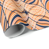 Nahtloses orientalisches Muster, schwarz, orange. Geschenkpapier (Rolleneckpunkt)