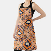 Nahtloses orientalisches Muster, schwarz, orange. Schürze (InSitu)