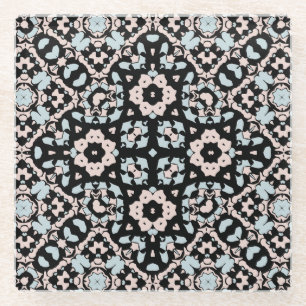 Nahtloses ornamentales Retro-Marokko-Arabisch Vint Glasuntersetzer