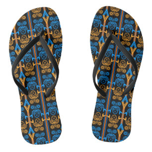 Nahtloses ornamentales Retro-Marokko-arabisches Vi Badesandalen