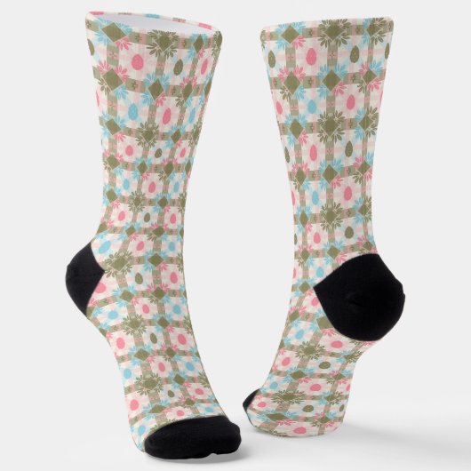 Nahtloses Ostereier-Pastell-Muster Socken (Gewinkelt)