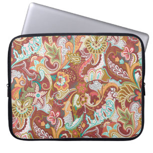 Nahtloses Paisley: elegantes Hintergrundmuster. Laptopschutzhülle