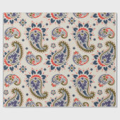 Nahtloses Paismuster Geschenkpapier (Flach)