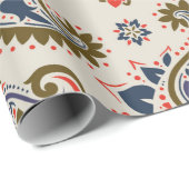 Nahtloses Paismuster Geschenkpapier (Rolleneckpunkt)