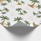 Nahtloses Palmenmuster Geschenkpapier (Ecke)