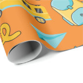 Nahtloses Papier: Schulnummern, Rucksack Geschenkpapier (Rolleneckpunkt)