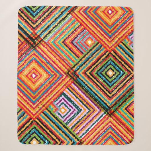 Nahtloses Patchwork-Design. Creative Backgr Sherpadecke (Vorderseite)