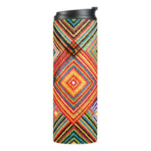 Nahtloses Patchwork-Design. Creative Backgr Thermosbecher (Nach links gedreht)