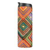 Nahtloses Patchwork-Design. Creative Backgr Thermosbecher (Nach rechts gedreht)