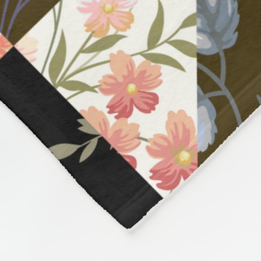 nahtloses Patchwork mit Blume Fleecedecke (Ecke)
