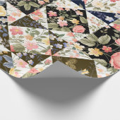 nahtloses Patchwork mit Blume Geschenkpapier (Ecke)