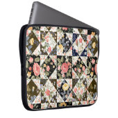 nahtloses Patchwork mit Blume Laptopschutzhülle (Vorne Rechts)