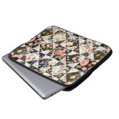 nahtloses Patchwork mit Blume Laptopschutzhülle (Vorne Knopf)