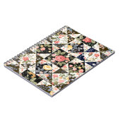 nahtloses Patchwork mit Blume Notizblock (Linke Seite)