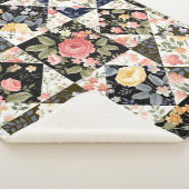 nahtloses Patchwork mit Blume Sherpadecke (3/4)