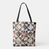 nahtloses Patchwork mit Blume Tasche (Rückseite)
