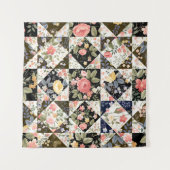 nahtloses Patchwork mit Blume Wandteppich (Vorderseite (Horizontal))