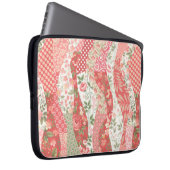 nahtloses Patchwork mit Rose Laptopschutzhülle (Vorne Rechts)