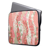 nahtloses Patchwork mit Rose Laptopschutzhülle (Vorderseite Links)