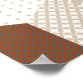 Nahtloses Patchwork mit Sternen. Vintag Poster (Ecke)