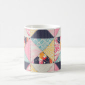 Nahtloses Patchwork-Stilmuster Kaffeetasse (Mittel)