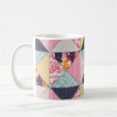 Nahtloses Patchwork-Stilmuster Kaffeetasse (Links)