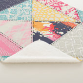 Nahtloses Patchwork-Stilmuster Sherpadecke (3/4)
