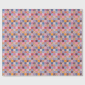 Nahtloses Patchwork, süßes Stoffmuster. Geschenkpapier (Flach)