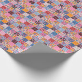 Nahtloses Patchwork, süßes Stoffmuster. Geschenkpapier (Ecke)