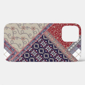Nahtloses Patchworkmuster auf navy Patchwork, abst Case-Mate iPhone Hülle (Rückseite (Horizontal))