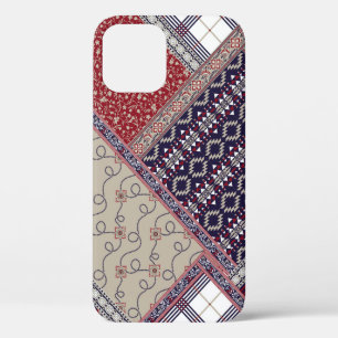 Nahtloses Patchworkmuster auf navy Patchwork, abst Case-Mate iPhone Hülle