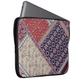 Nahtloses Patchworkmuster auf navy Patchwork, abst Laptopschutzhülle (Vorne Rechts)