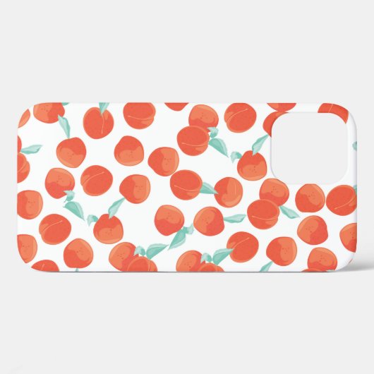 Nahtloses Pfirsichmuster mit fruchtigem Hintergrun Case-Mate iPhone Hülle (Rückseite (Horizontal))