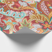 Nahtloses Pisley-Muster im Hintergrund Geschenkpapier (Ecke)