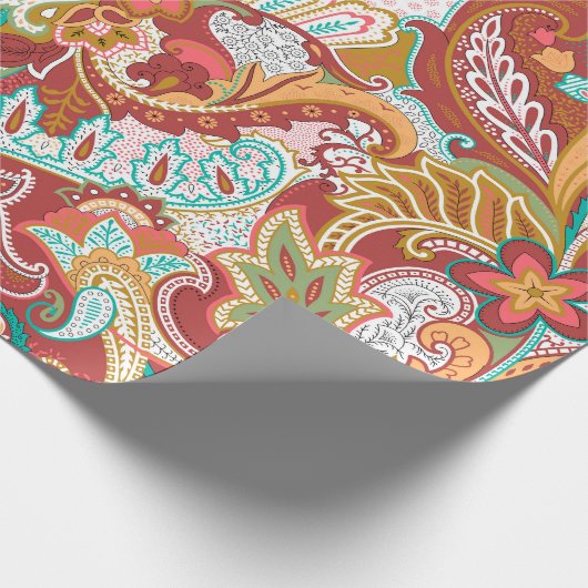 Nahtloses Pisley-Muster im Hintergrund Geschenkpapier (Ecke)