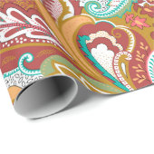 Nahtloses Pisley-Muster im Hintergrund Geschenkpapier (Rolleneckpunkt)