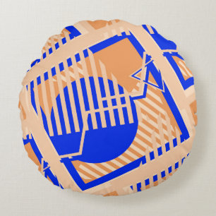 Nahtloses Pop-Art-Muster. Abstrakte Farbtextur w Rundes Kissen