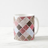 Nahtloses quadratisches Patchwork-Granit-Marmor-Mu Kaffeetasse (VorderseiteRechts)