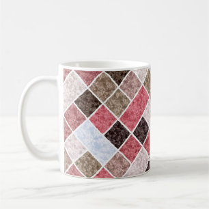 Nahtloses quadratisches Patchwork-Granit-Marmor-Mu Kaffeetasse