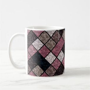 Nahtloses quadratisches Patchwork-Granit-Marmor-Mu Kaffeetasse