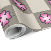 Nahtloses Retro-ästhetisches Design" Geschenkpapier (Rolleneckpunkt)