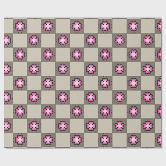 Nahtloses Retro-ästhetisches Design" Geschenkpapier (Flach)